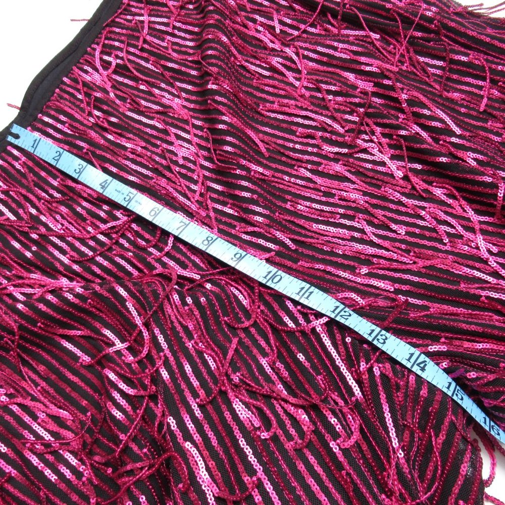 Anthropologie Maeve Fringed Sequined Wide-Leg Pants Plum Purple 20W Plus - Picture 8 of 13